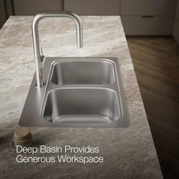 Verse 33" Double Basin Drop In Stainless Steel Kitchen Sink With Single Faucet Hole - u6mai1qajnyowr1lu4rj@2x.jpg
