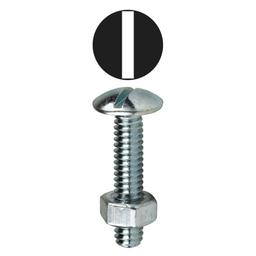 Stove Bolt With Hex Nut, 1/4-20, 1 in OAL, Steel, Truss Head, Zinc Plated, Slotted Drive, 100-Pack - ubbhw6yezgjr7wrp9uia_800x500@2x.jpg