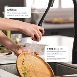 Adler Single-Handle Pull-Down Sprayer Kitchen Faucet with Reflex and Power Clean in Matte Black - ufiy1f2jtkljnwvdzr7s@2x.jpg