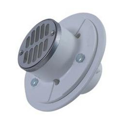 Shower Drain, Round, PVC, 2 in, White, Polished Chrome - ug9rwxly7zravdydmnjn@2x.jpg