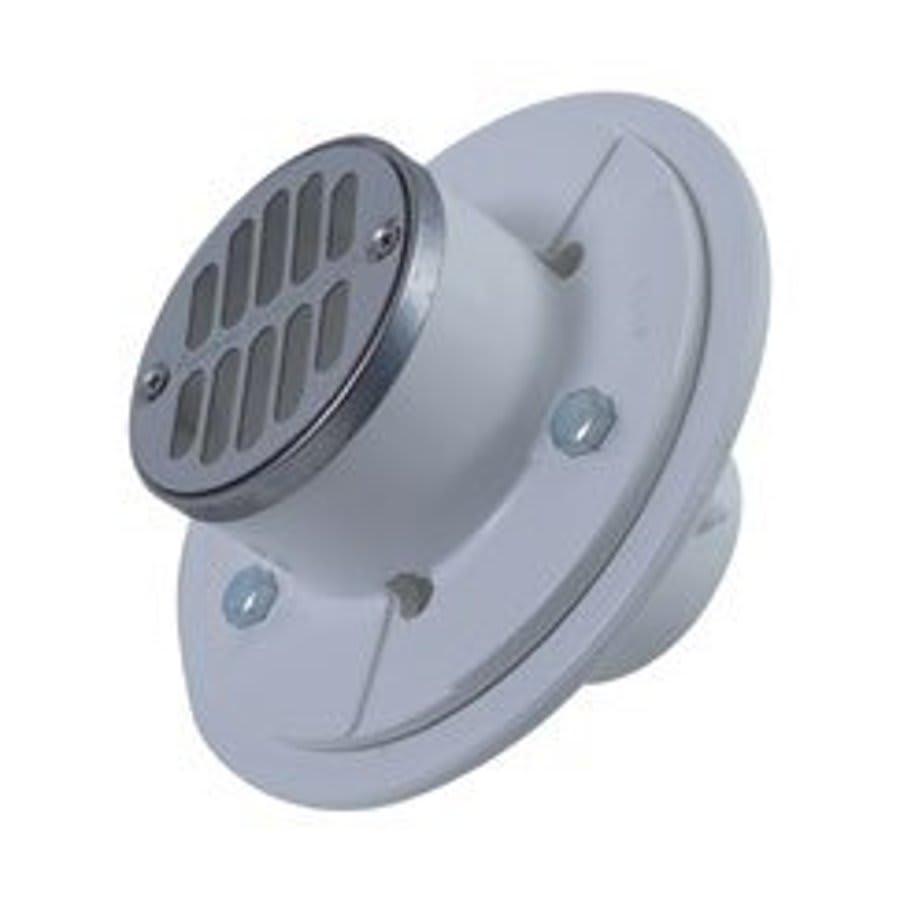 Shower Drain, Round, PVC, 2 in, White, Polished Chrome - ug9rwxly7zravdydmnjn@2x.jpg