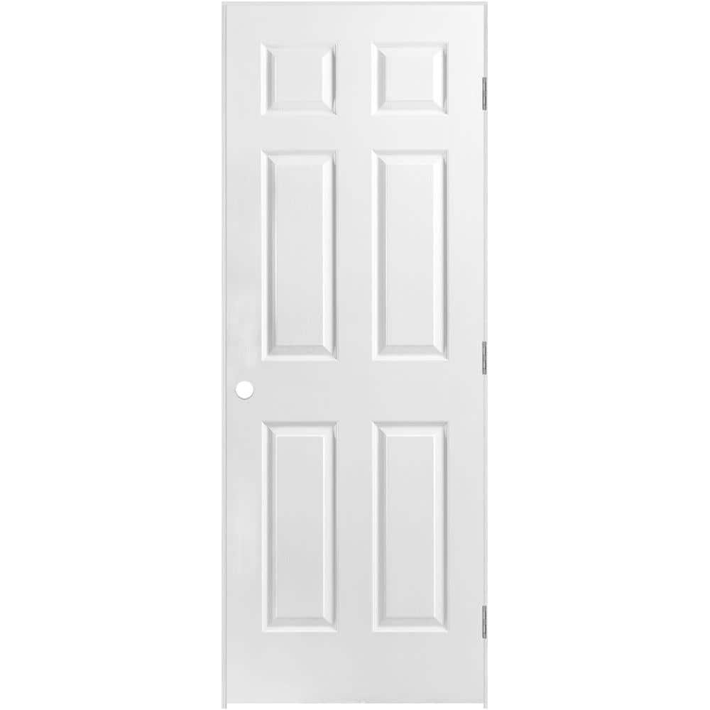 36 in. x 80 in. 6 Panel Left-Handed Hollow-Core Textured Primed Composite Single Prehung Interior Door - ui29j7sfd4imctf9tp4x@2x.jpg