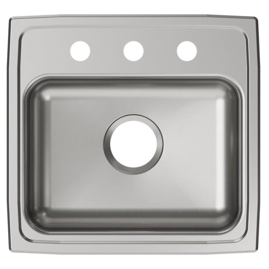 Lustertone™ Classic Single Bowl Kitchen Sink, Top Mount, ADA, 19 x 18 in, 5-3/8 in Bowl Depth, 3-Hole, 18 ga Lustrous Satin Steel, Stainless - uitbaujfwis0jmpsonil@2x.jpg