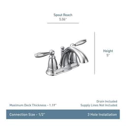 MOEN Brantford 4 in. Centerset 2-Handle Low-Arc Bathroom Faucet in Oil Rubbed Bronze with Metal Drain Assembly 6610ORB - uls6kvizu72hztucnp55@2x.jpg