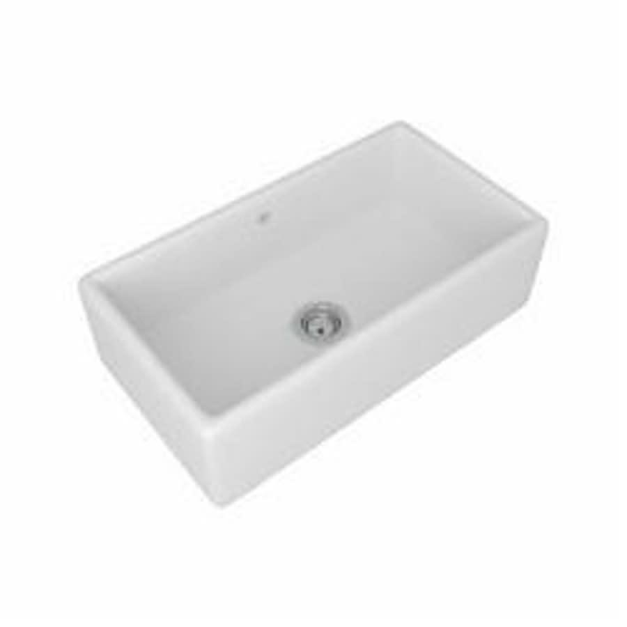 Shaws Original Lancaster Single Bowl Kitchen Sink, Apron Mount, 33 x 18 in, 10 in Bowl Depth, Fireclay, White - umbkotlojib4vwmbtq4e@2x.jpg