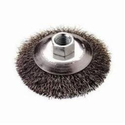 Bevel Wheel Brush, 4 in Dia Brush, 0.014 in Dia Crimped Filament/Wire, 5/8-11 Arbor Hole - unvujpggp51ty8r9xpza@2x.jpg