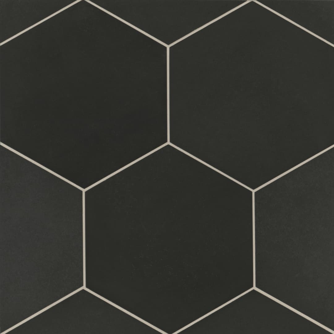 Makoto 10" x 11.5" Hexagon Matte Porcelain Tile in Kuroi Black - uor1muqbslruhhagfucm@2x.jpg