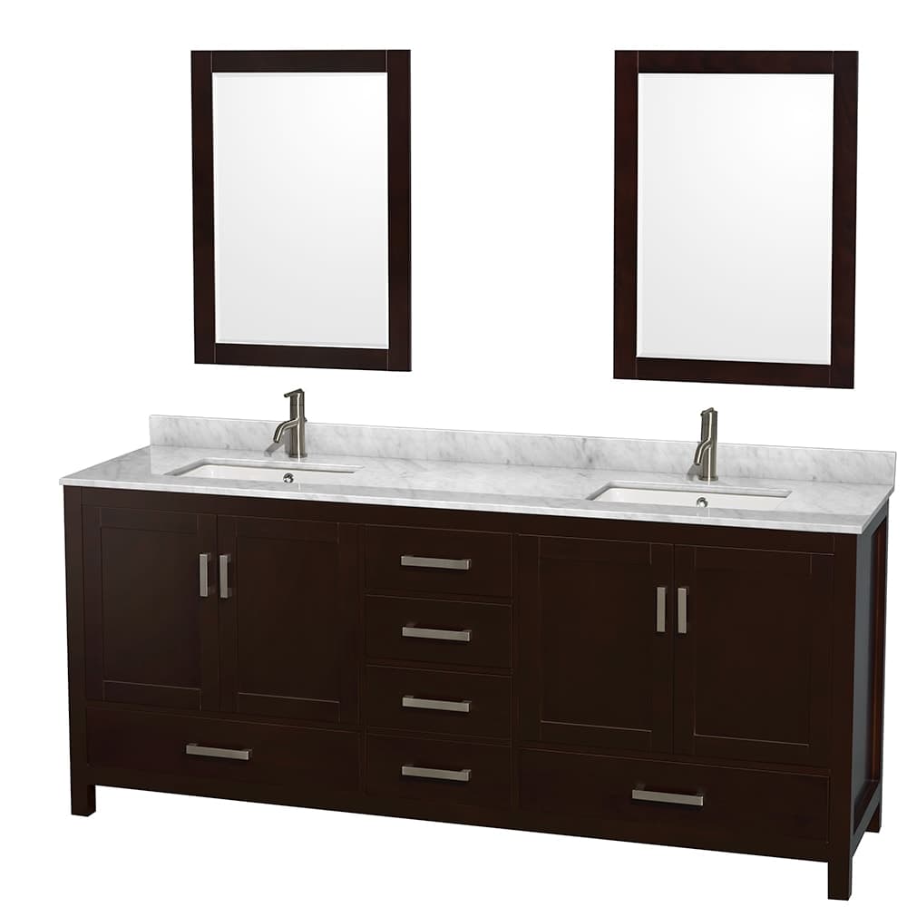 Sheffield Double Bathroom Vanity - 80W x 35H x 22D