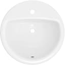 Rockaway 19" Circular Vitreous China Drop In Bathroom Sink with Overflow and 1 Faucet Hole at 0" Centers - usjaygoszcblwnqgl5sf@2x.jpg