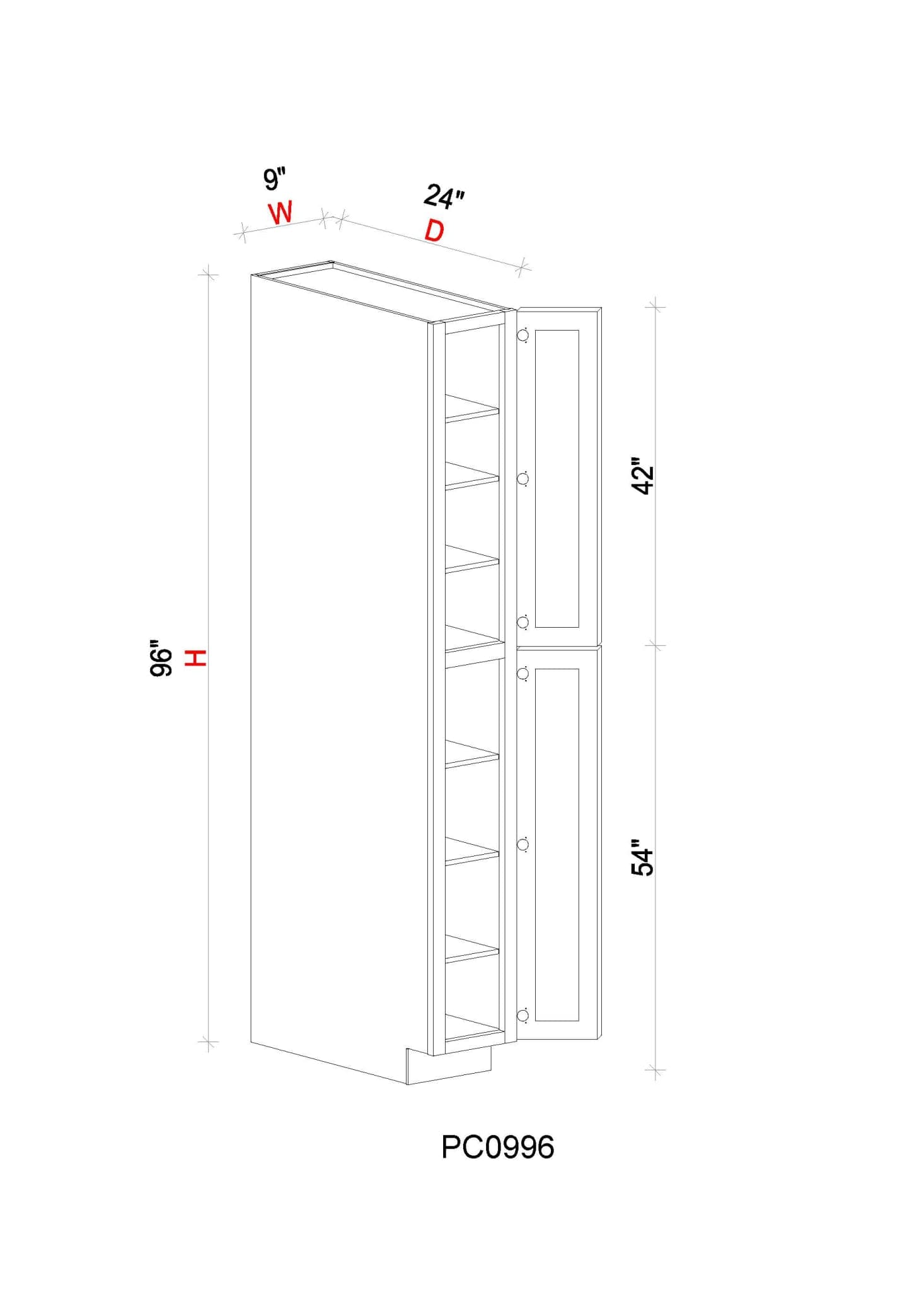 Pantry Cabinet - 09"W x 96"H x 24"D - 1D - uwcwkdmilhtjekv76s3e@2x.jpg