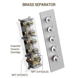 YAWWALK Thermostatic 15-Spray Ceiling Mount 23 x 15 in. Rectangle LED Mood Lighting Shower System with Valve in Brushed Nickel CR1-S025-NI-1 - uxsdfqjb1dmwrbwj8v6s@2x.jpg