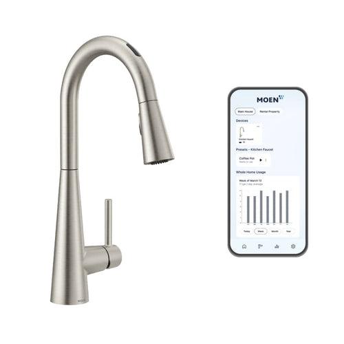 Sleek 1.5 GPM Single Hole Pull Down Kitchen Faucet with Voice Activation - v1btu4kcvmn0taz23lhu_x500.jpg