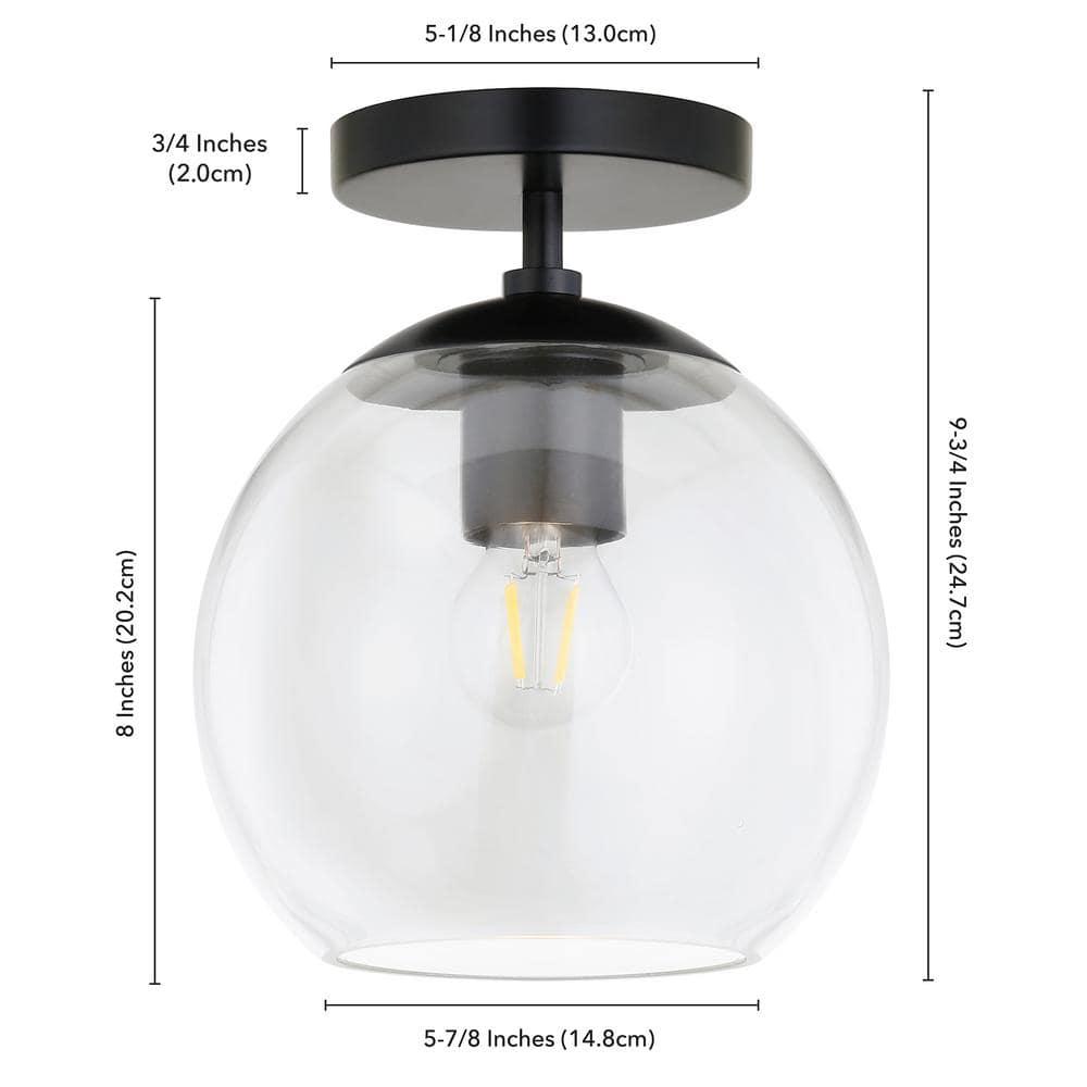 Bartlett 9 in. 1-Light Matte Black and Clear Glass Semi-Flush Mount - v2qc3kptzj7vas5b9xez@2x.jpg