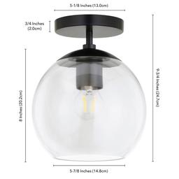 Bartlett 9 in. 1-Light Matte Black and Clear Glass Semi-Flush Mount - v2qc3kptzj7vas5b9xez@2x.jpg