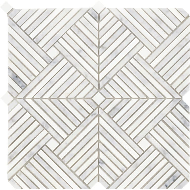 ALLURO MINI PALACE SILV 12X12