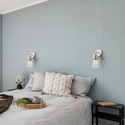 1-Light Brushed Nickel Wall Sconce with Clear Glass - v8bhwndtvl70degwsr8s@2x.jpg