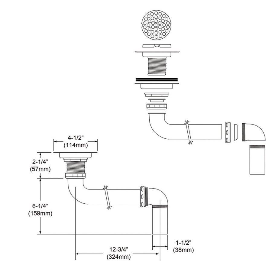 3-1/2 in, Drain Polished Chrome Plated Brass Body Strainer and LKADOS Tailpiece - vau1hriicdnmamnoglga@2x.jpg