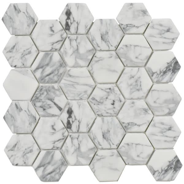 Statuary Hexagon Mosaic 12x12