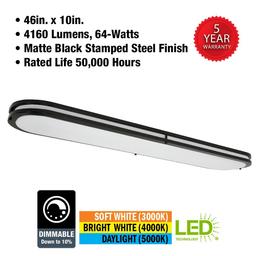 46 in. x 10 in. Matte Black Orbit LED Flush Mount Ceiling Light 4160 Lumens 3000K 4000K 5000K Dimmbable - vecfnhxozrrsna366nrr@2x.jpg