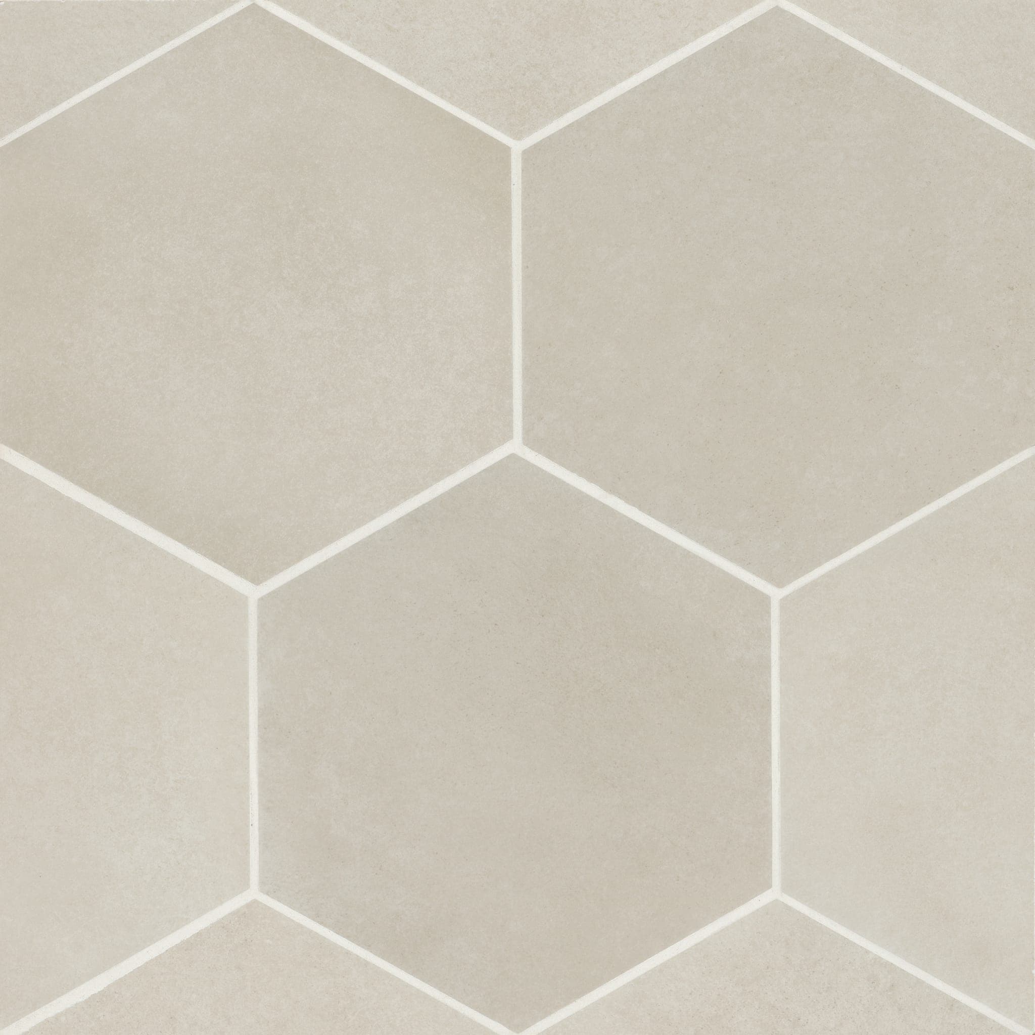 Makoto 10" x 11.5" Hexagon Matte Porcelain Tile in Kumo Grey