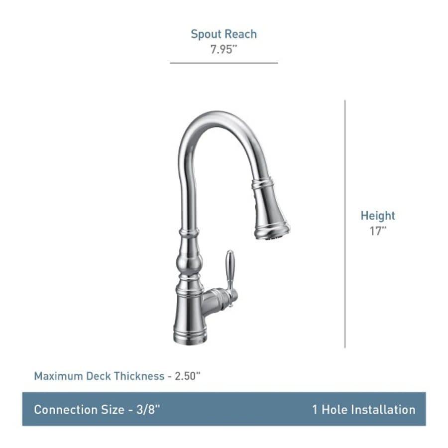 Weymouth 1.5 GPM Single Hole Pull Down Kitchen Faucet with Duralast Cartridge and Reflex, PowerBoost, and Duralock Technologies - vesaonry9n57e94wrufv@2x.jpg