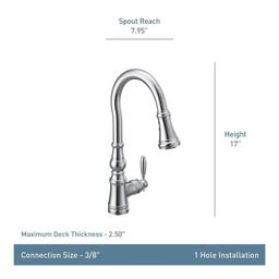 Weymouth 1.5 GPM Single Hole Pull Down Kitchen Faucet with Duralast Cartridge and Reflex, PowerBoost, and Duralock Technologies - vesaonry9n57e94wrufv@2x.jpg