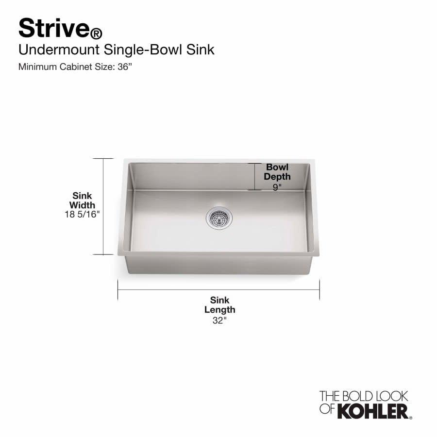 Strive 32" Single Basin Undermount 16-Gauge Stainless Steel Kitchen Sink with SilentShield - vfb3fvzwdch4lw2sqbgx@2x.jpg