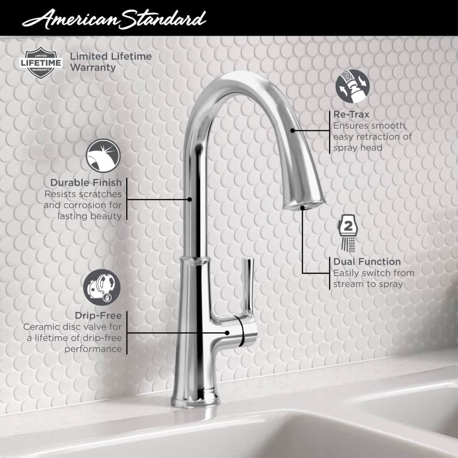 Renate 1.5 GPM Single Hole Pull Down Kitchen Faucet - Includes Escutcheon - vfbgb1wlgqtvbngod1el@2x.jpg
