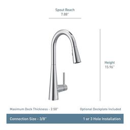 Sleek 1.5 GPM Single Hole Pull Down Kitchen Faucet with Voice Activation - vfk5ahplm0i5ju5gqvkj_x500.jpg