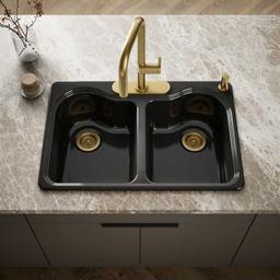 Hartland 33" Double Basin Top-Mount Enameled Cast-Iron Kitchen Sink - vg3hqwbjh0nzc5ikmzzo@2x.jpg
