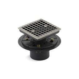 Square Shower Drain, ClearFlo™ Solid Brass Grid, PVC/Brass Drain, Vibrant Brushed Nickel - vgjgk9ehuvsjabgdznmu@2x.jpg