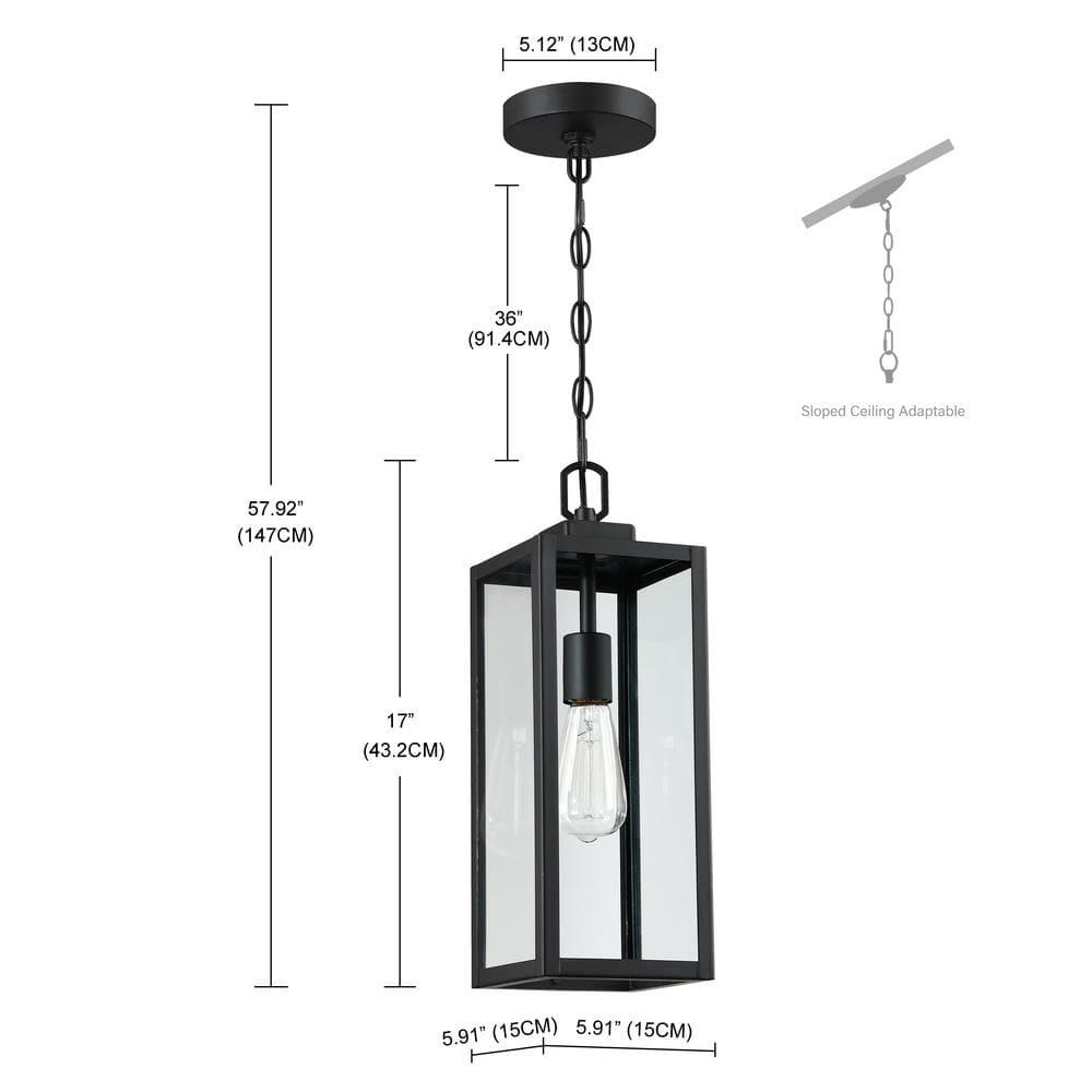 1-Light Matte Black Outdoor/Indoor Pendant Light with Clear Glass Shade - vguwdu2ws05wv2n7hvjy@2x.jpg