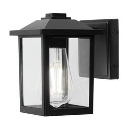1-Light 7 in. Black Hardwired Classic Outdoor Wall Light Lantern Sconce with Clear Glass - vhlzloirkoggo4qckdv2@2x.jpg