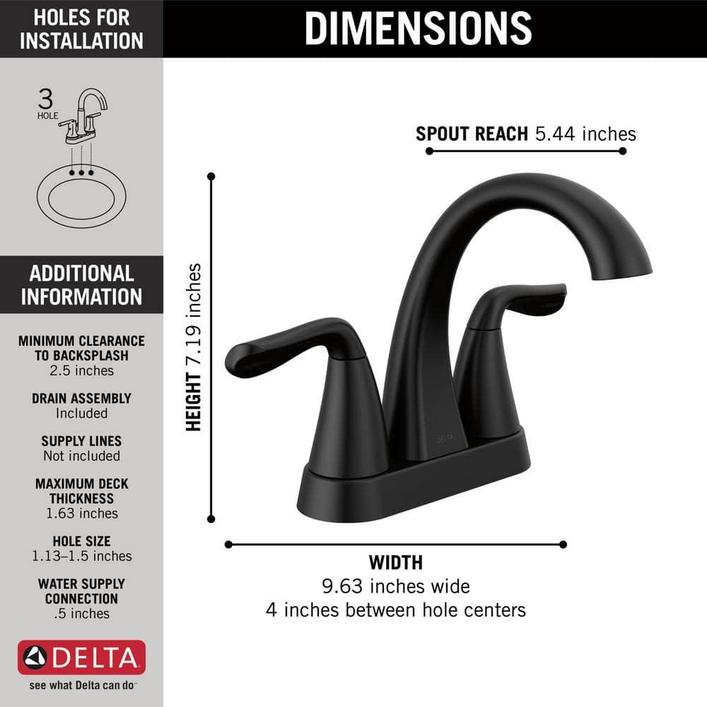 Arvo 4 in. Centerset 2-Handle Bathroom Faucet in Matte Black - vhr1gf2rafpkdqjbsff2@2x.jpg