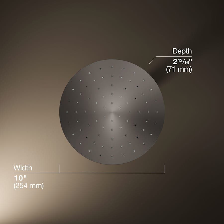 Contemporary Round 10" Single Function 2.5 GPM Rainhead with MasterClean Sprayface and Katalyst Air-Induction Technology - vjjldijnujs4t76nhjth@2x.jpg