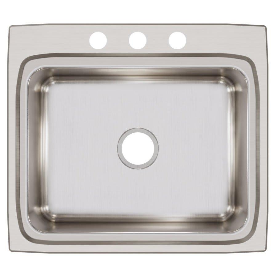 Lustertone™ Classic Single Bowl Kitchen Sink, Top Mount, 25 x 22 in, 7-3/4 in Bowl Depth, 3-Hole, 18 ga Lustrous Satin Steel, Stainless - vkuw6upz3yuhwwlhrwrb@2x.jpg