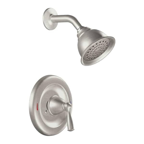 MOEN Banbury 1-Spray Single Handle Shower Faucet 1.75 GPM in Spot Resist Brushed Nickel (Valve Included) 82912srn