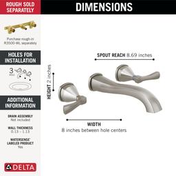 Stryke 1.2 GPM Wall Mounted Widespread Bathroom Faucet with Lever Handles Less Valve - Limited Lifetime Warranty - vneyohmagf2evcrr9rux@2x.jpg
