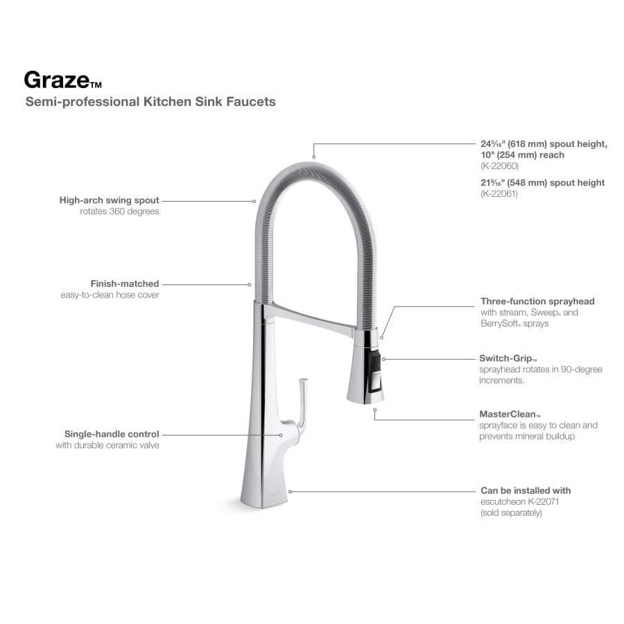 Graze 1.5 GPM Single Hole Pre-rinse Kitchen Faucet - vpiuxykwkhp4s5slurg9@2x.jpg