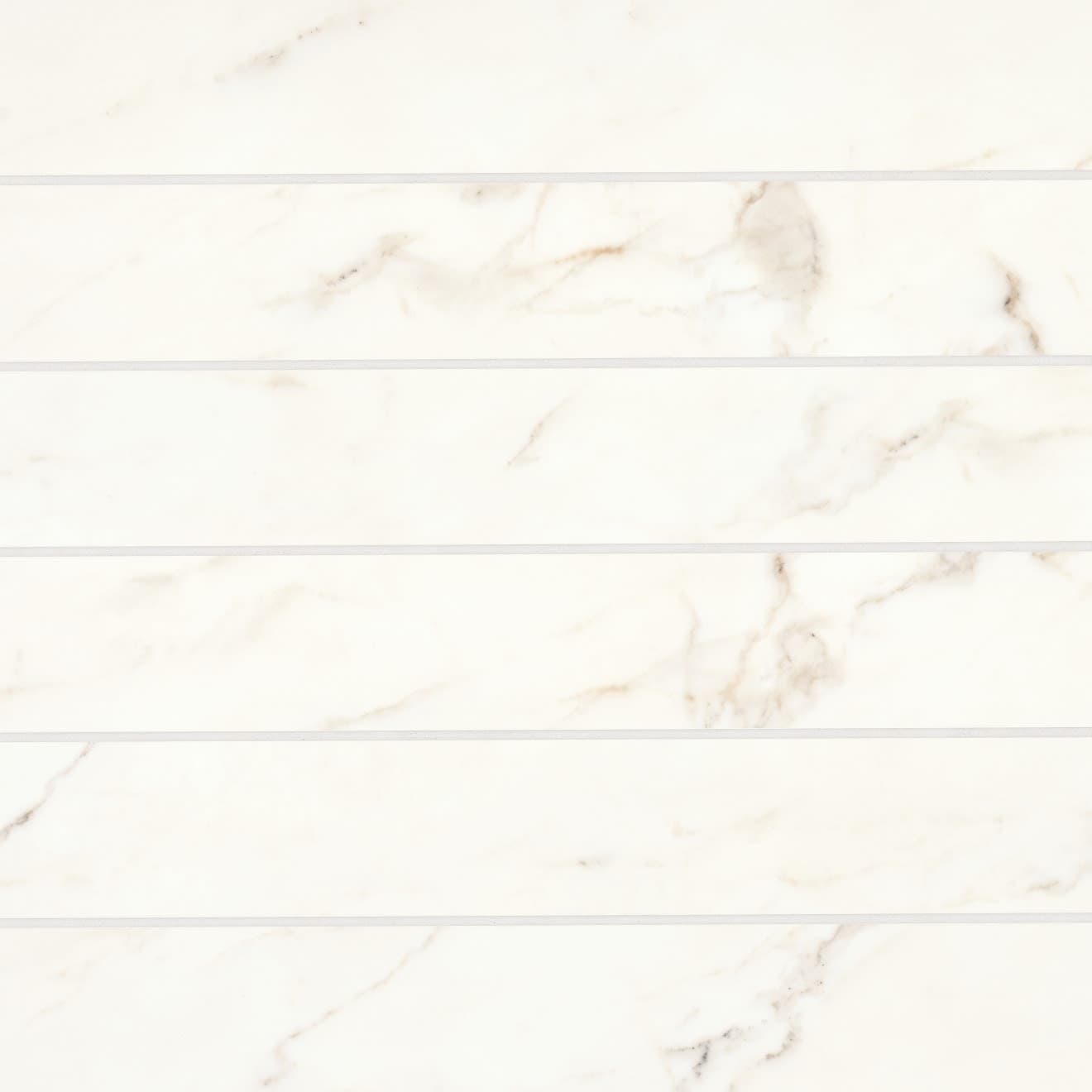 Magnifica Era 4" x 24" - 8mm Polished Porcelain Tile in Calacatta Oro
