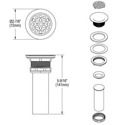 2 in, Drain Fitting Type 304/304L Polished Stainless Steel Steel Body Grid Strainer and Tailpiece - vqder43zngcq3rhaoqvl@2x.jpg