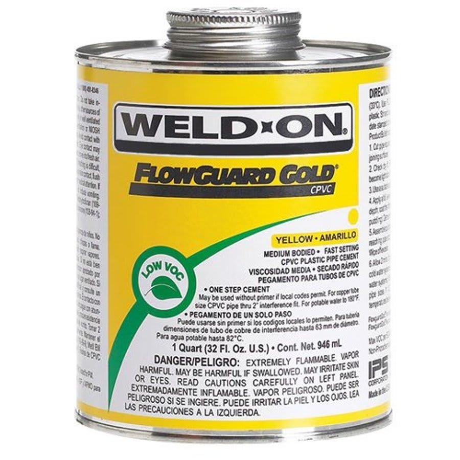 FlowGuard Gold®™ Medium Body Cement, 1 qt, Yellow, For CPVC - vsxjhgugnnrvnqwknnpz@2x.jpg