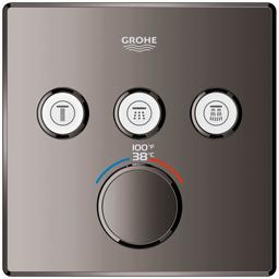 Grohtherm Three Function Thermostatic Valve Trim Only with Four Knob / Push Button Handles, Integrated Diverter, and Volume Control - Less Rough In - vuyprsrewhyutsarlwps@2x.jpg