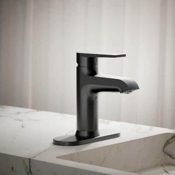 KOHLER Hint Single Hole 1.2 GPM Single-Handle Bathroom Sink Faucet in Matte Black 97061-4-BL - vvnvpotk5ko7j9hpcyw4@2x.jpg