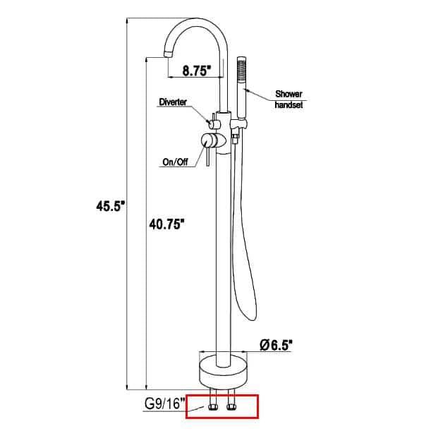 1-Handle Freestanding Floor Mount Tub Faucet Bathtub Filler with Hand Shower in Matte Black - vvte7uzzq6tjymo2nsyb@2x.jpg
