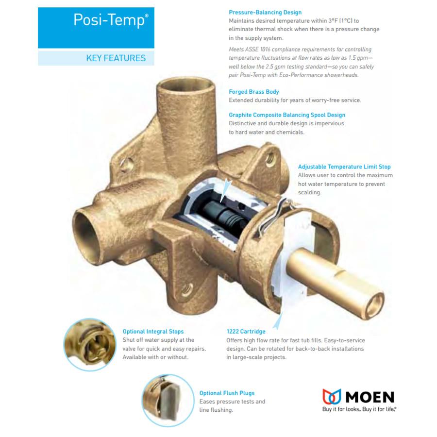 Posi-Temp Pressure Balanced Tub and Shower Trim with 2.5 GPM Shower Head and Tub Spout from the Chateau Collection (Less Valve) - vvykfomckwzvh3shpzdd@2x.jpg