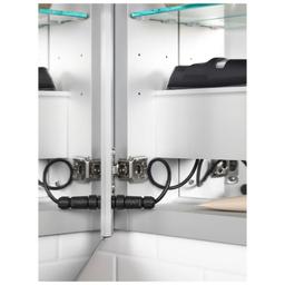 Verdera 24" x 30" Lighted Single Door Medicine Cabinet with Three Shelves, Built-in Outlets and Flip Out Magnifying Mirror - CA Title 24 Compliant - vwf33bhc9xk0vd96xpro@2x.jpg