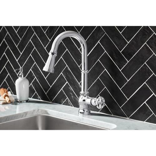Paterson 1.5 GPM Single Hole Pull Down Kitchen Faucet with Duralast Cartridge and Reflex, PowerBoost, and Duralock Technologies - vwumadta0pnejcevk8bl_x500.jpg