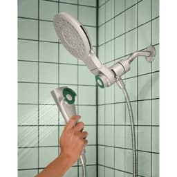 MOEN Verso 8-Spray 7 in. Dual Wall Mount Fixed and Handheld Shower Head with Infiniti Dial in Spot Resist Brushed Nickel 220C2SRN - w2hrd4c2fk3w12grzusv@2x.jpg