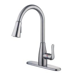 McKenna Single-Handle Pull Down Sprayer Kitchen Faucet in Stainless Steel with TurboSpray and FastMount - w3b5pfeec9xadbs1tyqw@2x.jpg
